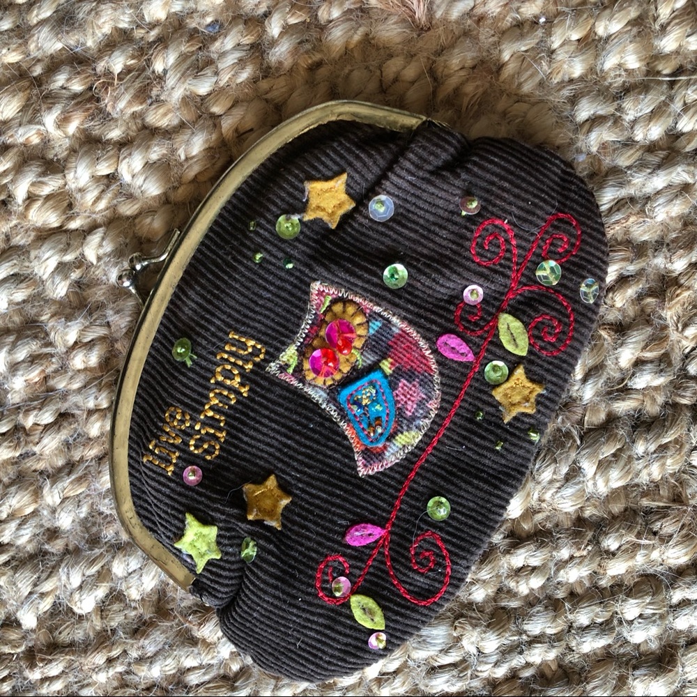 Brown Corduroy Coin Purse